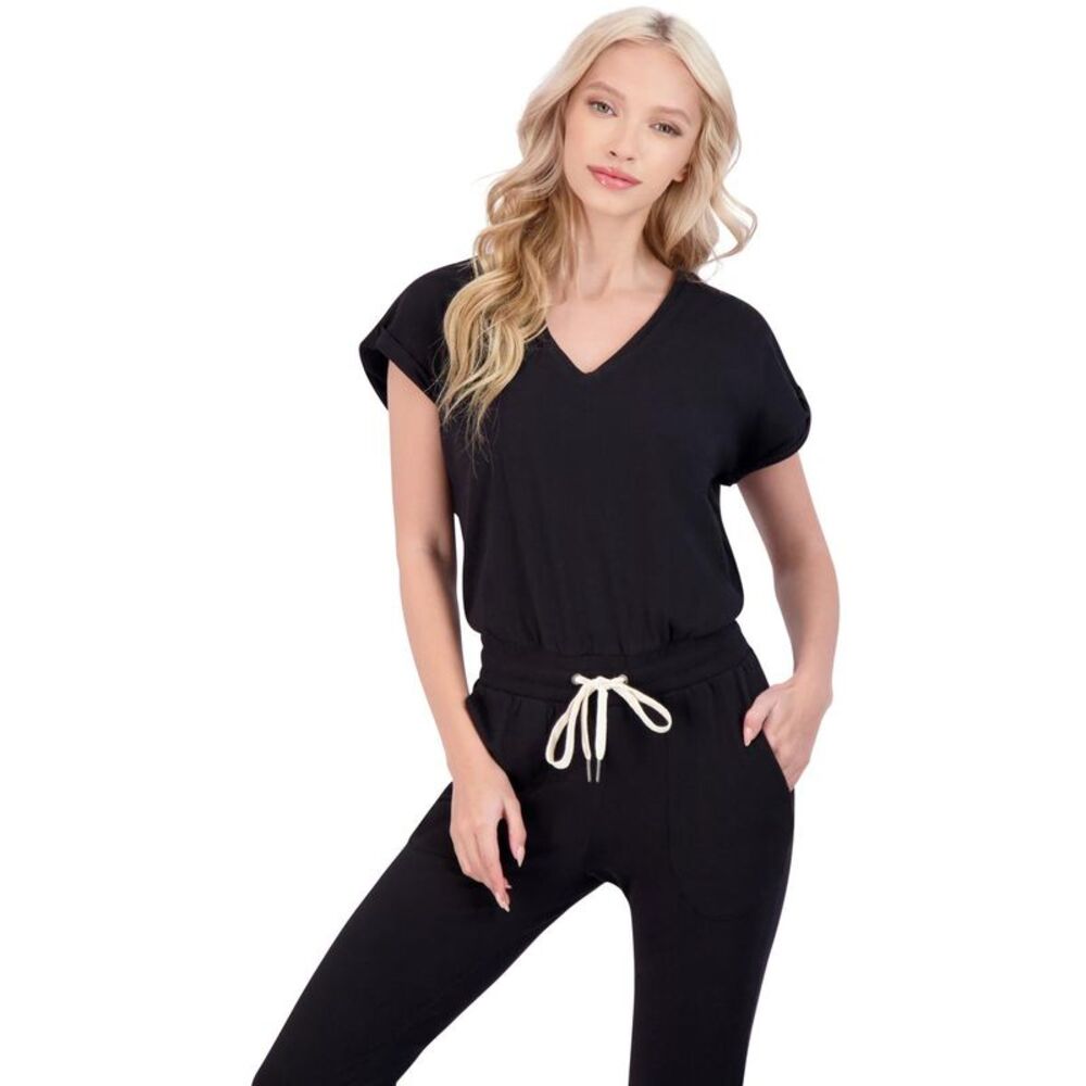 n:p by n:PHILANTHROPY Lawes Women’s Short Sleeve Cotton V-Neck Jumpsuit NWT - Picture 3 of 5